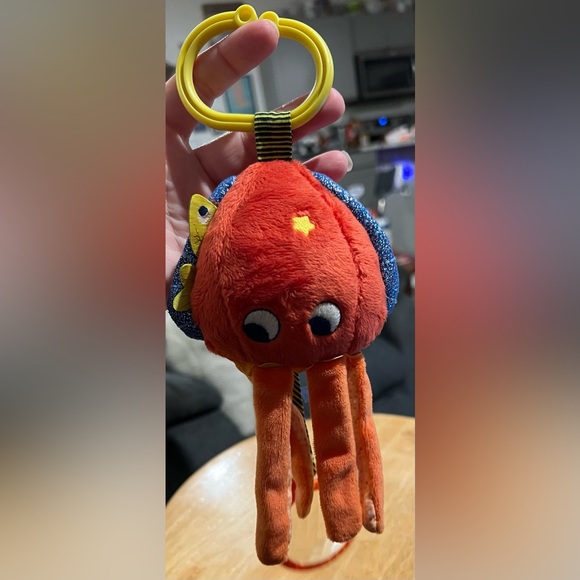 Moulin Roty Les Aventures De Paulie Activity Cuttlefish Orange Jellyfish Plush - Picture 2 of 9